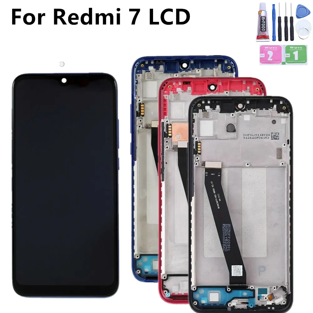 Оригинальный ЖК дисплей 6 26 &quotXiaomi Redmi 7 с рамкой экран + сенсорная панель
