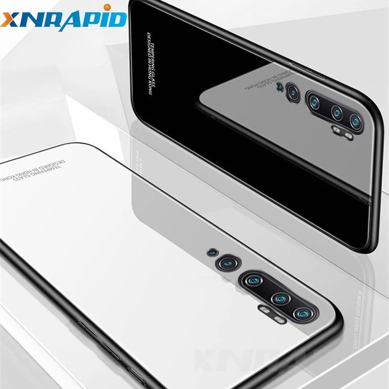 For Xiaomi Mi 9 Lite Pro Note 10 CC9 Case Silicone Frame Hard Glass Cover Redmi 8 8A 8T |