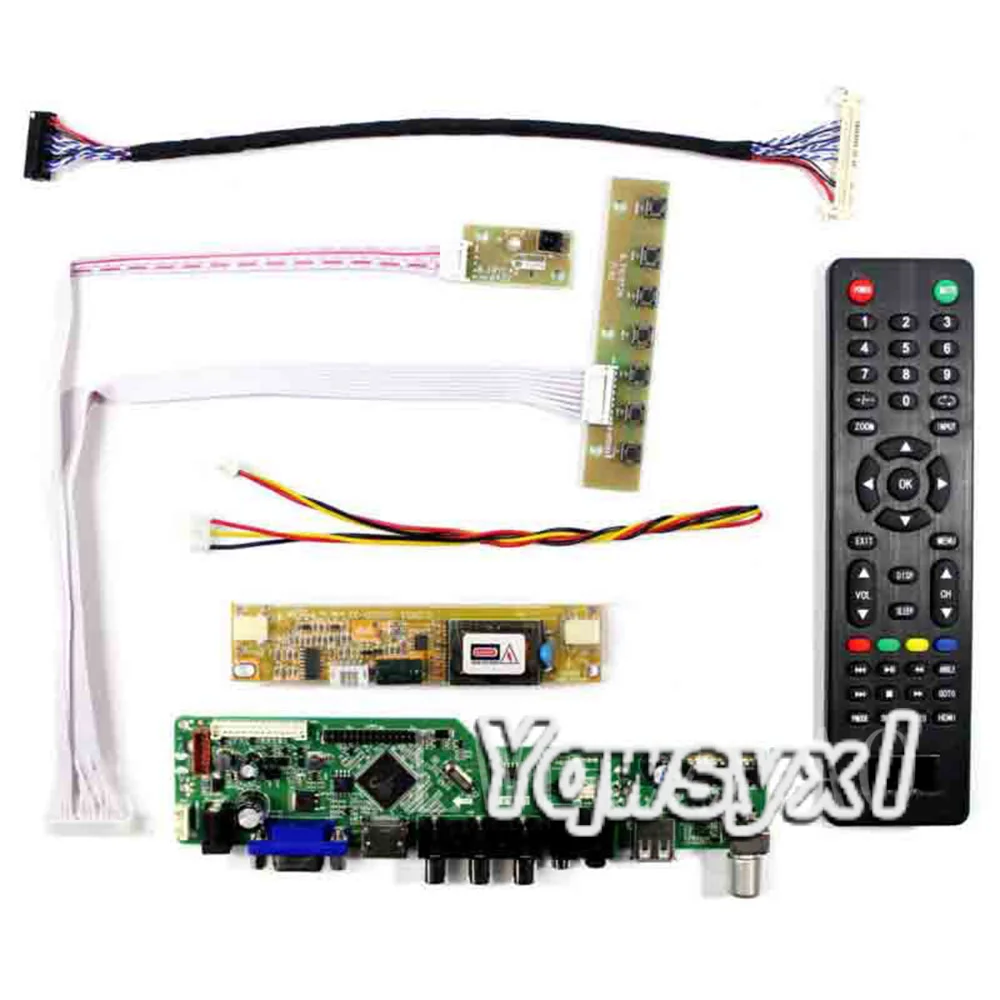 Kit de Placa Controlador para Ltm200kt03 tv + Hdmi Vga + av Tela Placa Motorista Usb Lcd Led