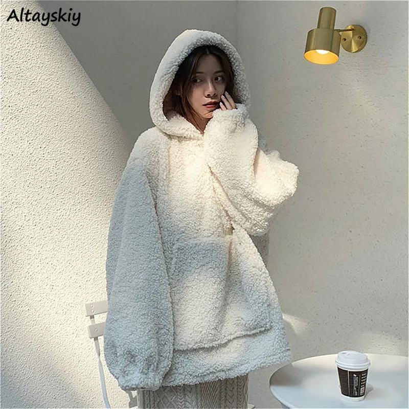 

Hoodies Sweatshirts Women Solid Spring Ladies Loose All-match Casual Long Sleeve Kawaii Korean Style Students Trendy High Street