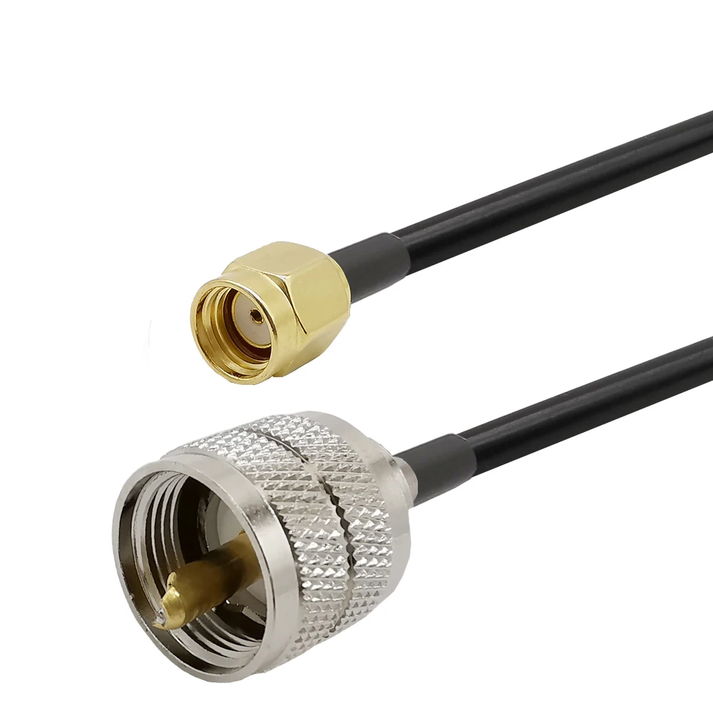 1 шт. RPSMA штекер для UHF SO239 PL259 метр RG58 Шнур коаксиальный удлинитель Ham Радио CCTV VCR