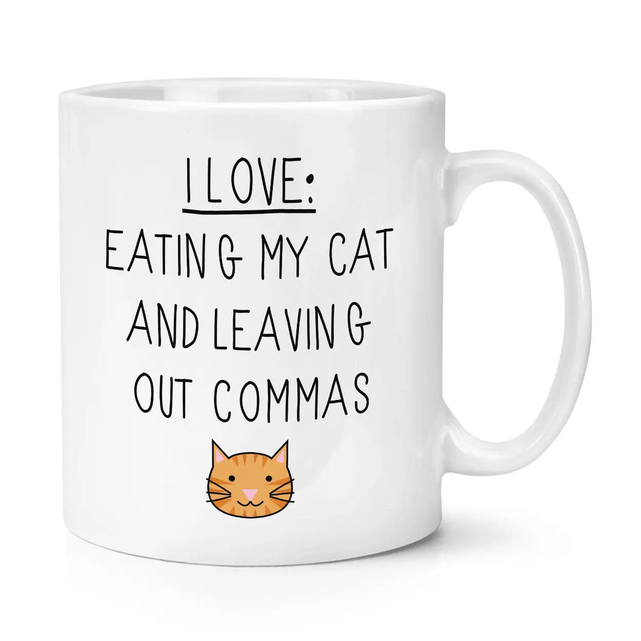 Я люблю есть свою кошку/собаку и оставляю без чашки Commas|Кружки| |