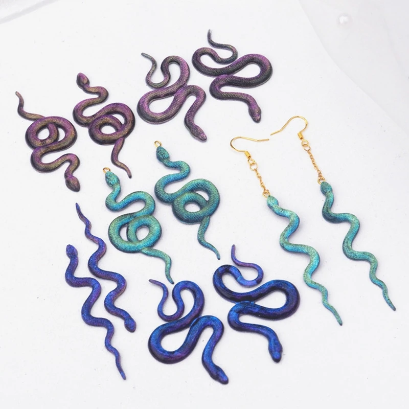 

Snake Pendant Earring Resin Molds Serpent Snake Silicone Epoxy Resin Molds Tools M7DD