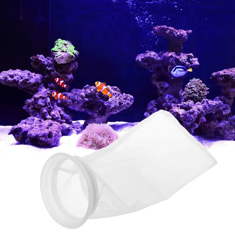 

New Filter Sump Sock Micron Bag Weight Aquarium Filters Socks Bag P9JE