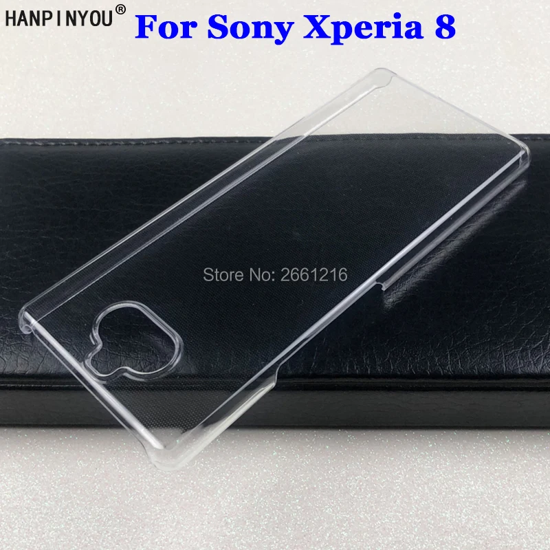Для Sony Xperia 8 Новый Жесткий ПК чехол ультра тонкий прозрачный жесткий пластиковый