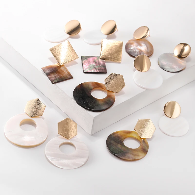 Женские Геометрические серьги клипсы круглые Гламурные в стиле панк ювелирные