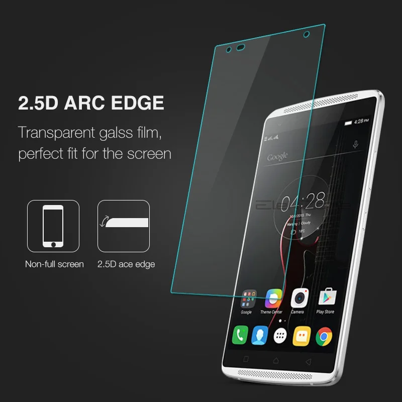 Закаленное стекло 9H с нанопокрытием для экрана телефона пленка Lenovo VIBE X3 2.5D HD