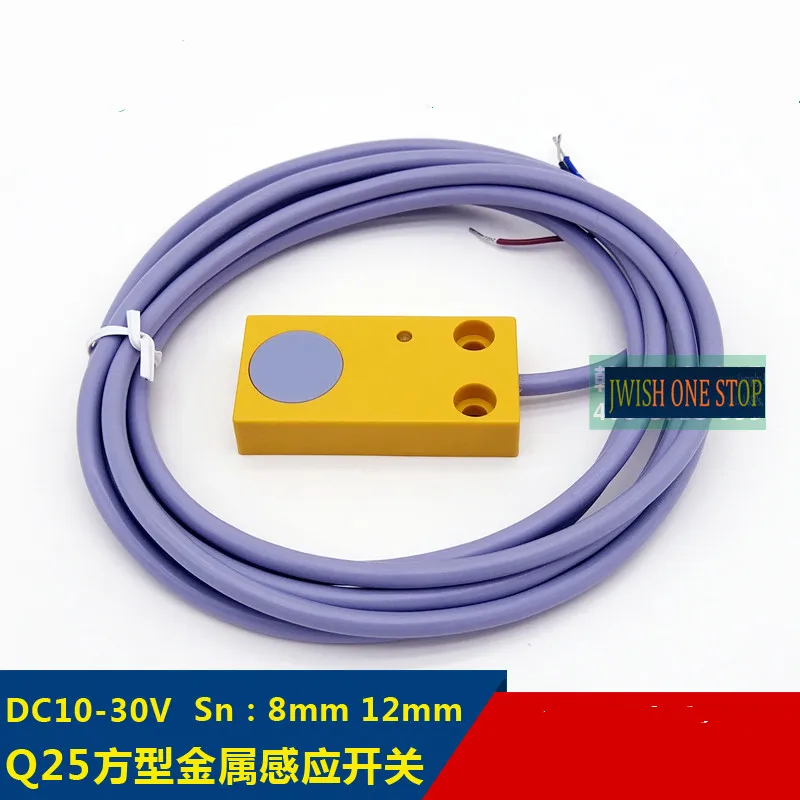 Металлический датчик Q25 прямоугольный Бесконтактный переключатель 12 мм NPN/PNP