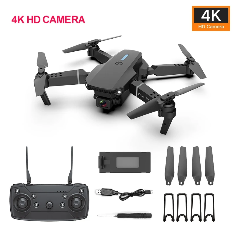 Квадрокоптер E88 RC 4K HD камера визуальное позиционирование WiFi FPV четыре оси