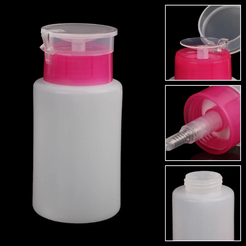

100ml Nail Art Polish Pump Dispenser Empty Bottle Container For Cleaning Remover