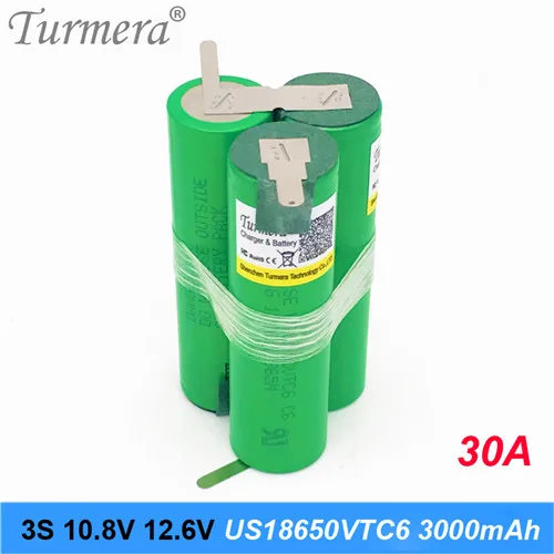 3S-12.6V-C6-P-01 3S 4S 5s 6S 12,6 V 16,8 V 18V 25V 18650 аккумулятор US18650VTC6 3000mAh 600mAh 30A для шуры шуруповерт батареи(настройка - Цвет: 3S-12.6V-C6-P-01