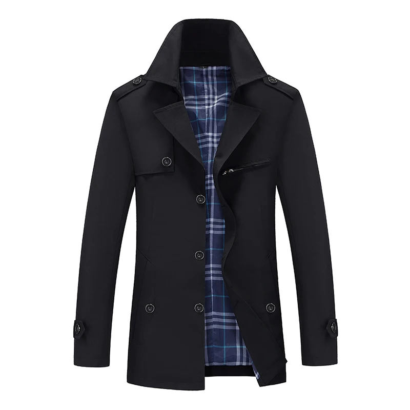 Классический Тренч Мужская брендовая одежда наивысшего качества s модная