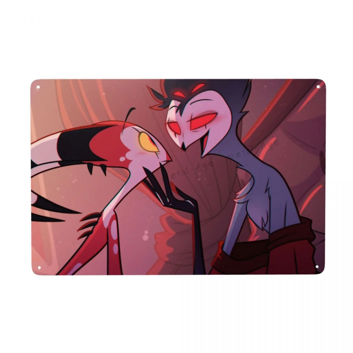 

Привлекательные металлические жестяные знаки Helluva Boss Blitzo живопись для взрослых искусственная живопись домашний бар Декор для комнаты наст...