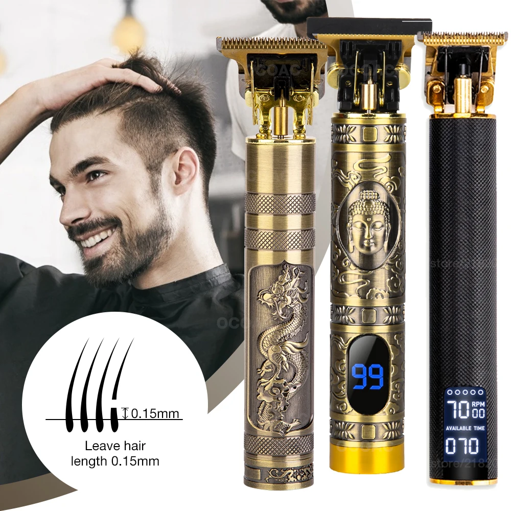 В штучной упаковке Перезаряжаемые ЖК дисплей машинка для стрижки волос Для