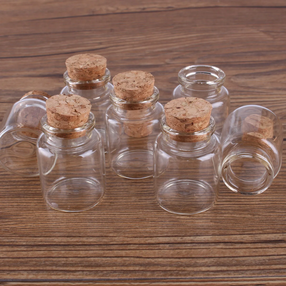 5pcs 15ml 30*40mm Mini Glass bottle with Cork Lids Potion bottles Glass Jars Glass vessels Drifting bottles for Art Craft