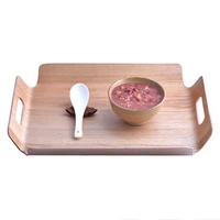 luxury desk table bamboo in bed bread wooden tray wood fruit breakfast food cake coffee tea serving tray with handles