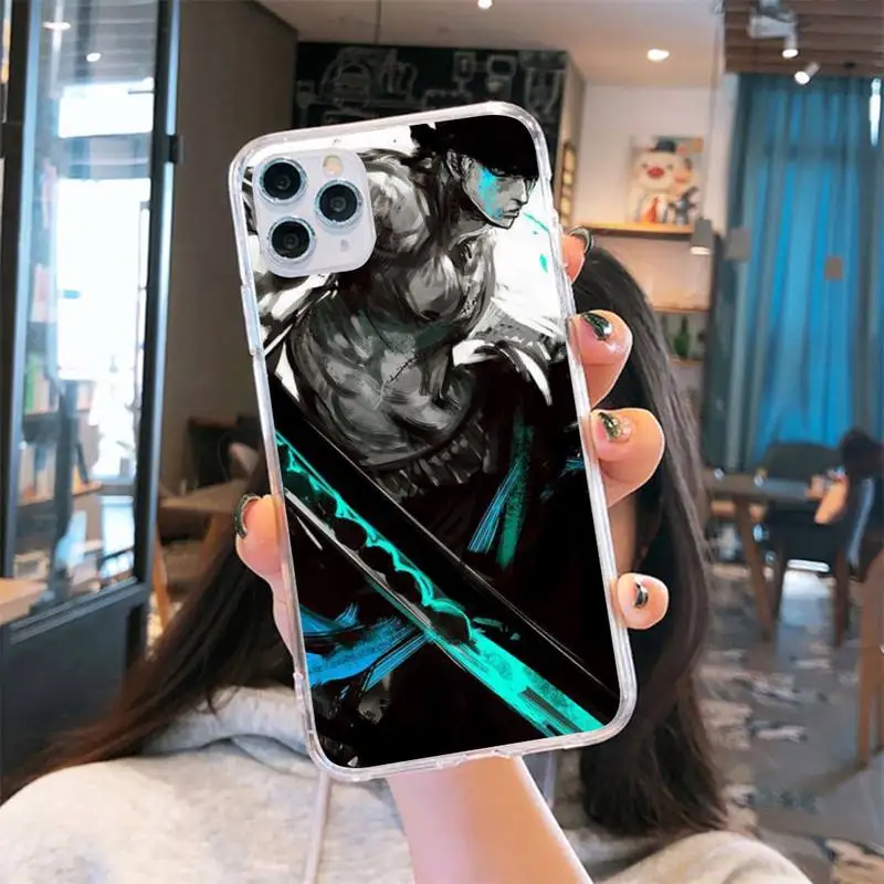 

One Piece Japan anime Luffy Sauron Phone Case Transparent for iPhone 6 7 8 11 12 s mini pro X XS XR MAX Plus