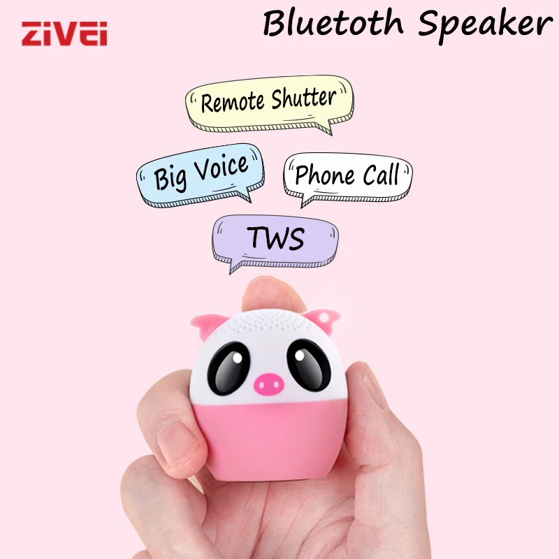 Портативный Миниатюрный Bluetooth-динамик ZIVEI мощный 3 Вт беспроводной Громкий