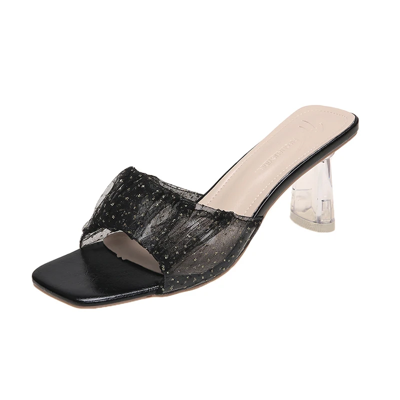 

Women's High Heel Slippers Summer Fashion Sweet Sexy Women Party Sandals Ladies All-match Office Shoes Zapato Mujer