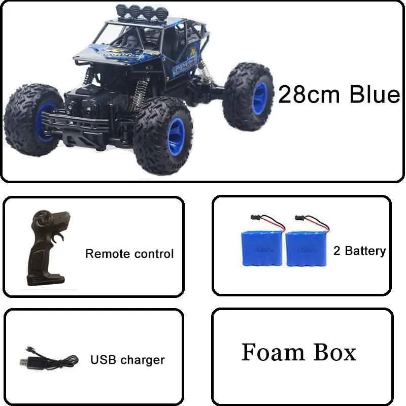 1:16 4WD автомобили RC автомобили обновленная версия 2,4G радиоуправляемые игрушечные машинки RC автомобиль высокоскоростные грузовики внедорожные Грузовики Игрушки для детей - Цвет: Foam Blue 2 Battery