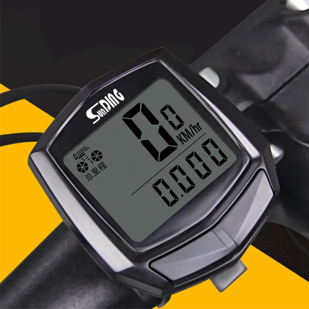 Waterproof Bike Computer With LCD Digital Display Bicycle Odometer Speedometer Cycling Wired Stopwatch Riding Accessories