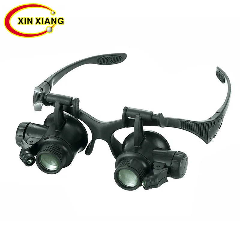 Черные часы увеличительное стекло с высоким увеличением очки повязкой на голову