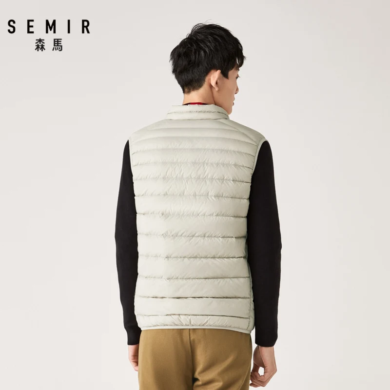 Semir 2019 Зимний новый мужской жилет со стоячим воротником короткий параграф
