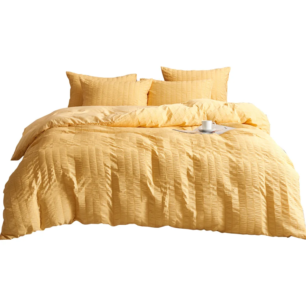 

Three-piece seersucker bedding custom export