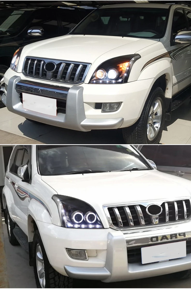 Автомобильная фара для Toyota Prado FJ120 LC120 светодиодный фары линзы проектора Bi Xenon