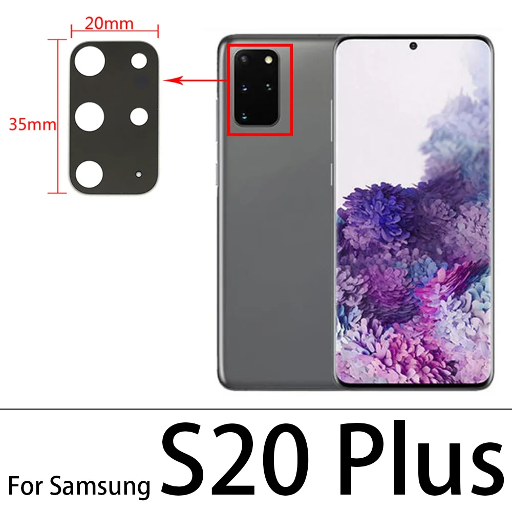 Стеклянный объектив задней камеры 2 шт./лот для Samsung S20 fe Plus Ultra S10 S10e A6 J8 A7 A750 A9 2018