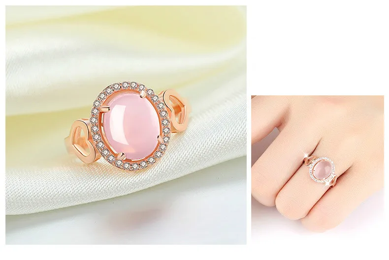 Кольцо круглое из серебра 925 пробы с нефритом и кристаллами|Кольца| |