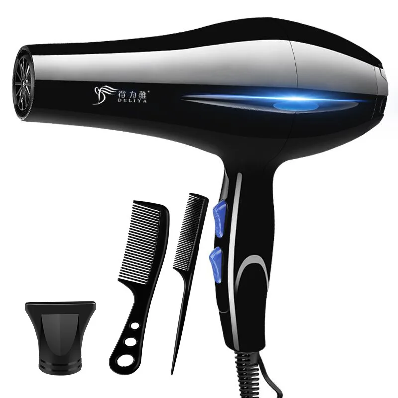 

220V Blow Dryer Household High-power 2000W Hair Dryer Electric Hair Dryer Household Salon Hairdressing Blow Canister EU Plug