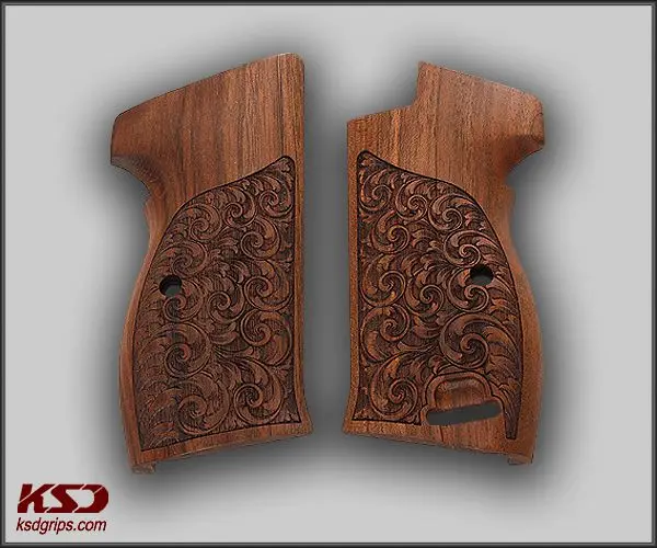 

KSDGrips SIG P210 Heavy Frame P210-5 Sport / P210-6 Sport Compatible Walnut Grip (with magazine release on top, lanyard ring)