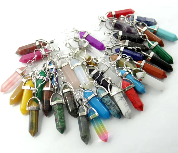 Натуральный Камень Бирюза тигровый глаз Кварцевый корпус шестиугольный кулон