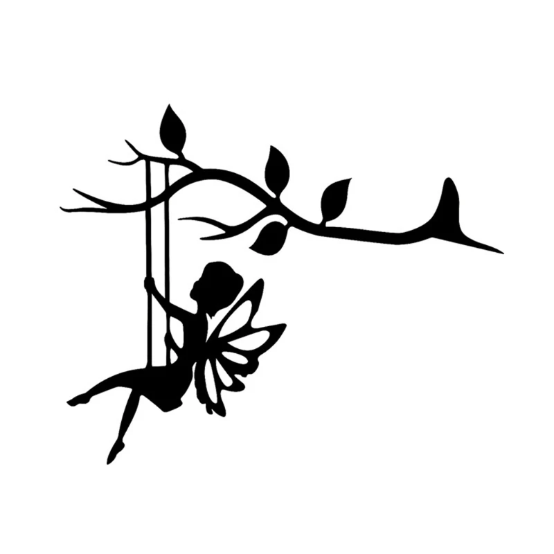 

Metal Art Silhouette Yard Stakes Swinging Butterfly Fairy Decoration Garden Backyard Decor Rustic Outdoor Sign