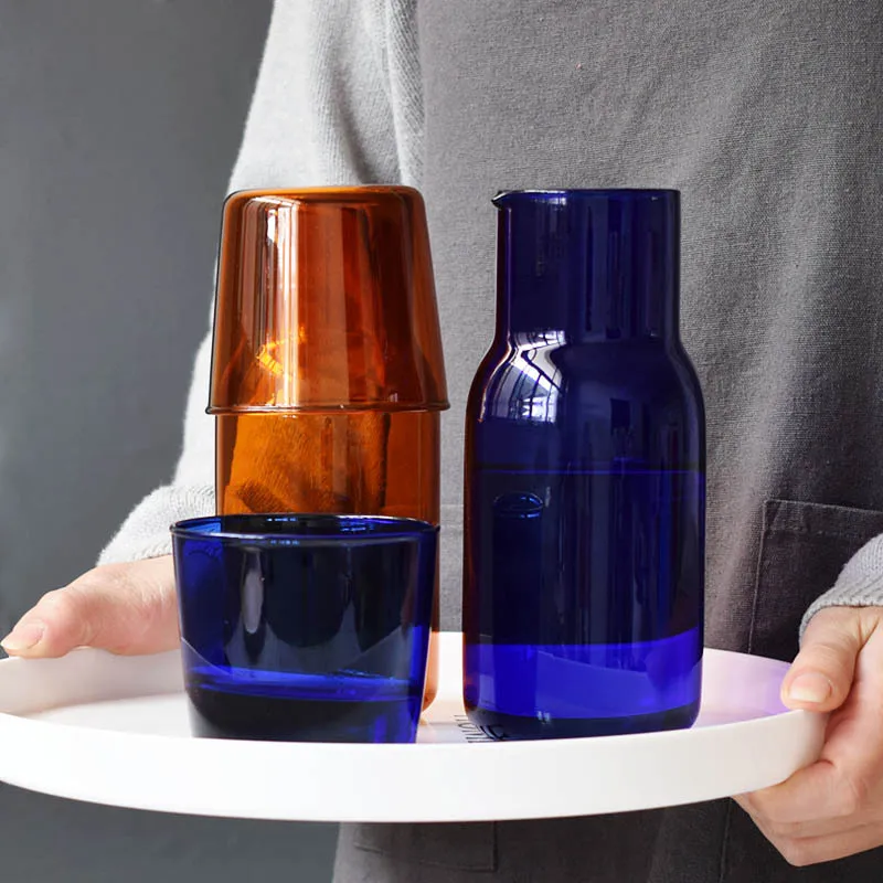 Наборы цветных стаканчиков для воды японские прозрачные термостойкие