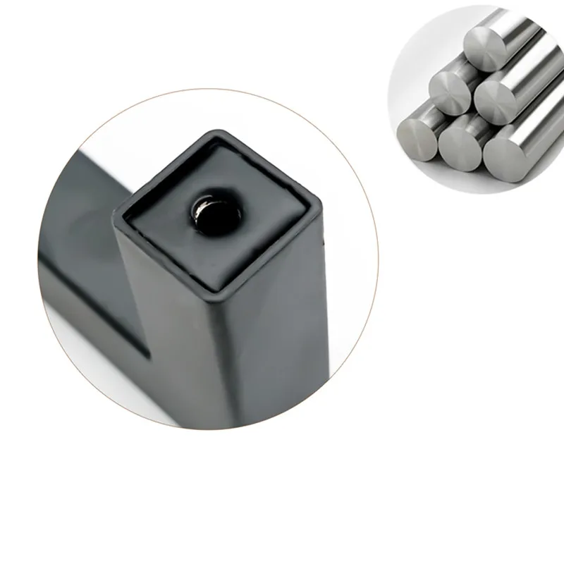 

Modern Black Cabinet Handle Square Furniture Hardware Stainless Steel Kitchen Door Knobs Cupboard Wardrobe Drawer Pulls