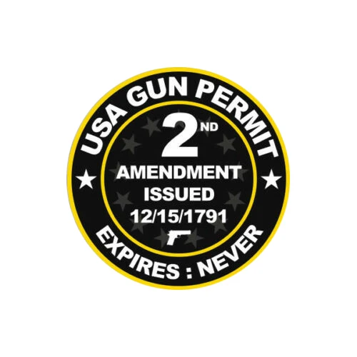 

Black USA Gun Permit 2nd Amendment Sticker Self Adhesive Vinyl 2a gun rights