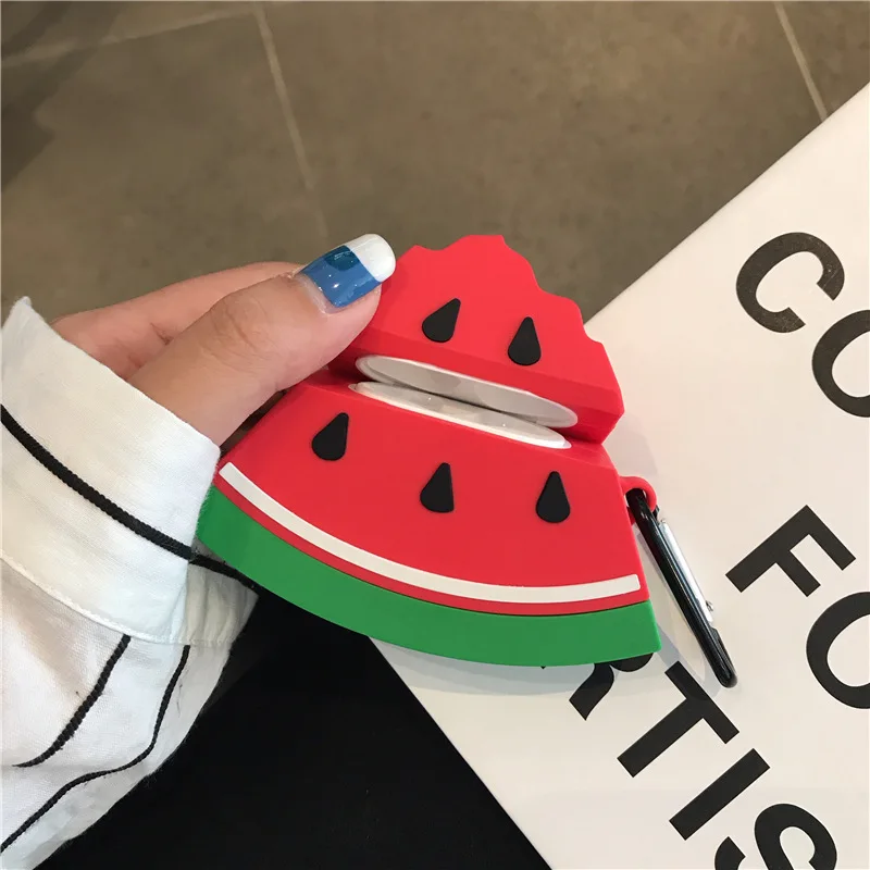 

For AirPods 1 Case Cute Cartoon Watermelon Soft Silicone Wireless Bluetooth Earphone Cases For Apple Airpods 2 Cover Funda