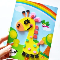 3d eva foam sticker puzzle game diy cartoon animal learning education toys for children kids multi patterns styles random send
