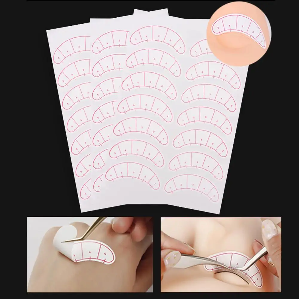 Тренировка наращивания ресниц под глазами наклейка позиционирования пластырь с