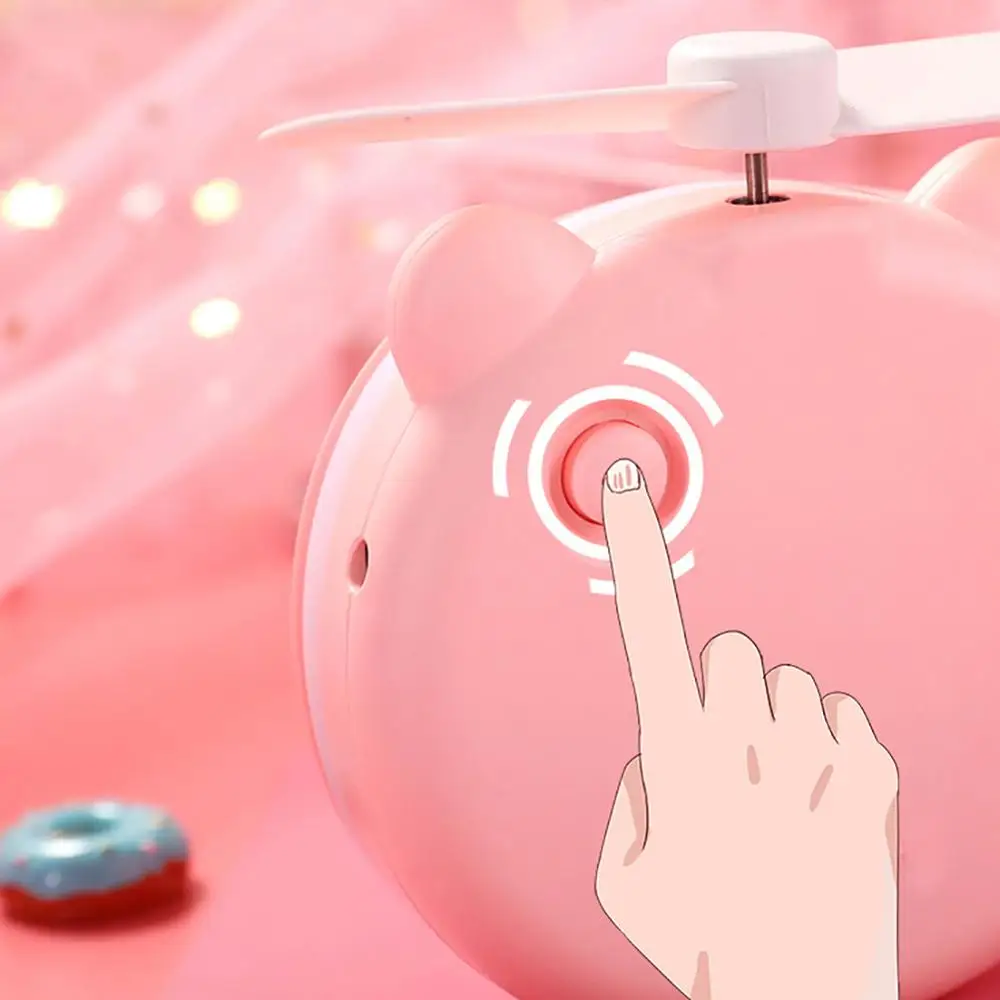 Новый мини мультфильм свинья макияж Mirro USB Перезаряжаемый светодиодный