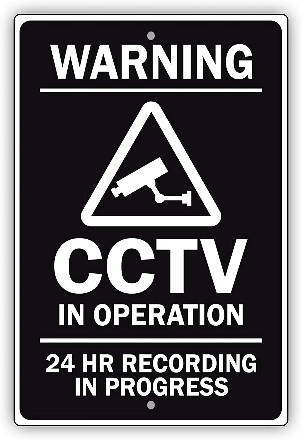 

Afterprints Warning CCTV in Operation 12 Hr Recording in Progress Notice Aluminum Metal Sign 12"x8"