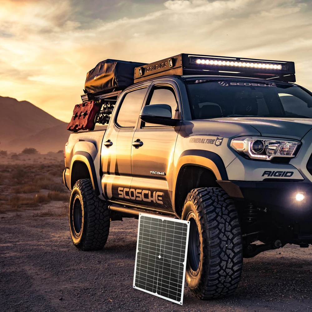 

5v 18V solar panel 25w 50w battery 12 volt portable monocrystalline cell solar plate usb charger mobile car battery