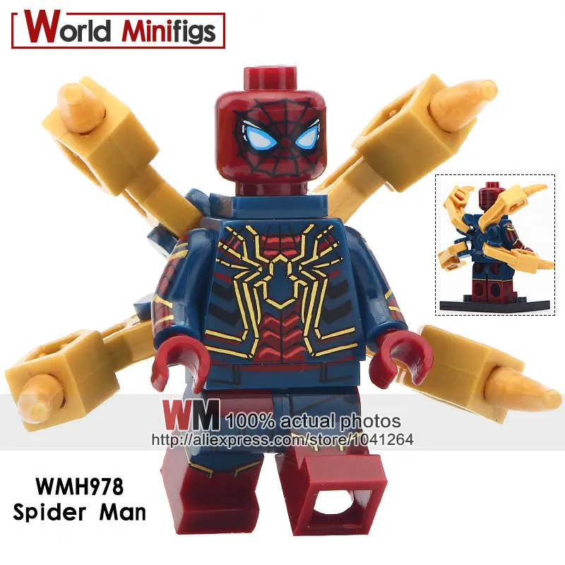 Тёмно-синий Одиночные костюмы астронавтов Marvel Super Heroes Observator Капитан Америка Vision Pepper Deadth Vision строительные блоки детские игрушки - Цвет: Тёмно-синий