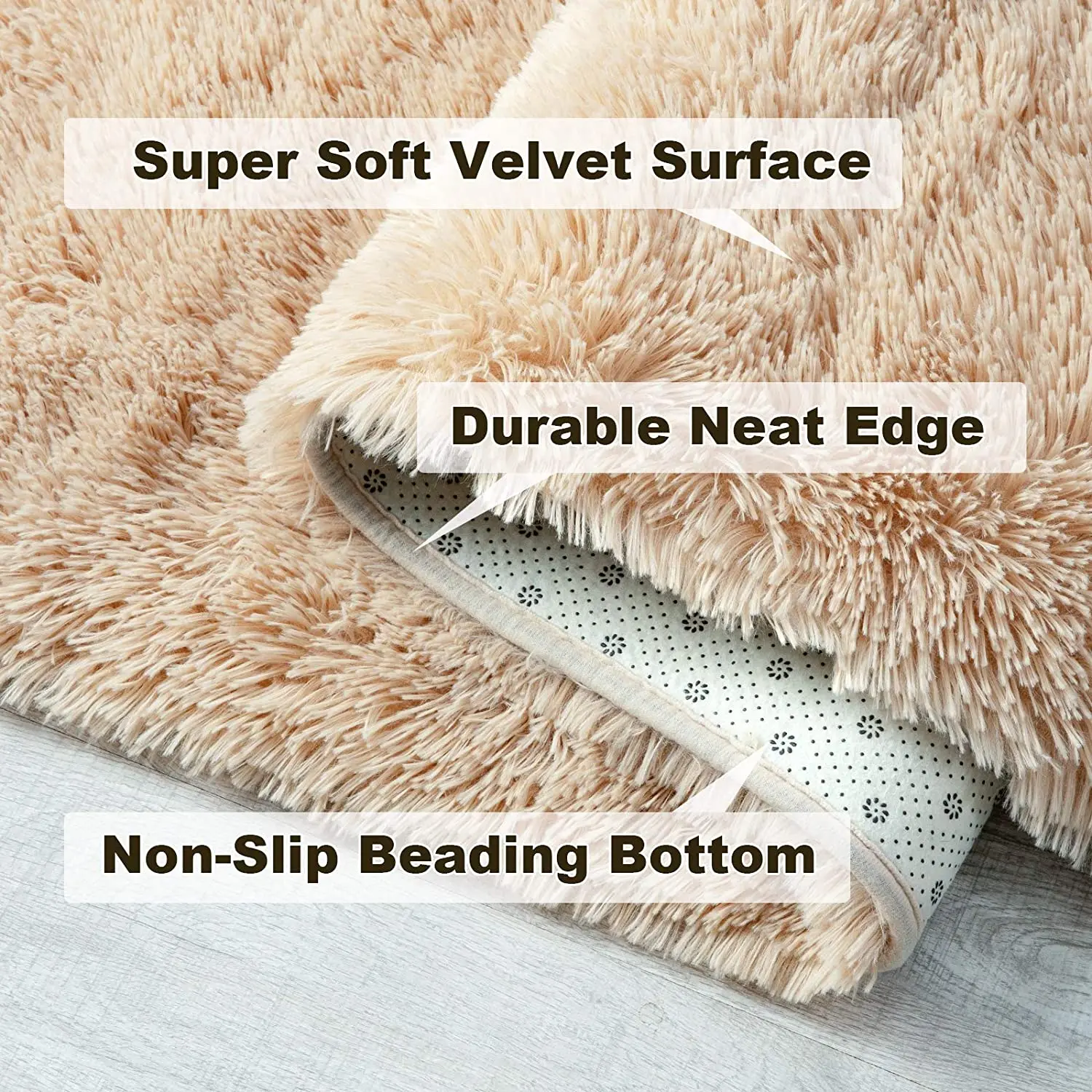

Soft Fluffy Rug Modern Shag Area Rug Bedroom Plush NonSlip Cute Carpet Living Room Carpet Nursery Dorm Indoor Decor Floor Carpet
