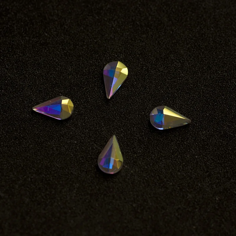 Супер блестящий камень с плоской задней стороной без горячей фиксации кристалл AB