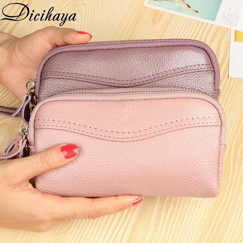 DICIHAYA Кошелек для монет женские кошельки винтажные тонкие короткие на молнии