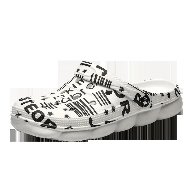 

2021New Fashion Sandals Men Clogs Slippers Soft Bottom Beach Sandals Men Clog Sandals Comfortable Breathable Ankle-Wrap EVA