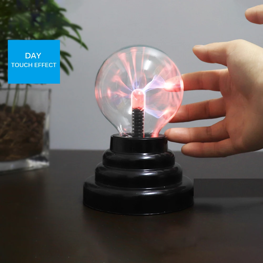 Плазменный шар новинка сенсорный питание от USB и аккумулятора праздничный